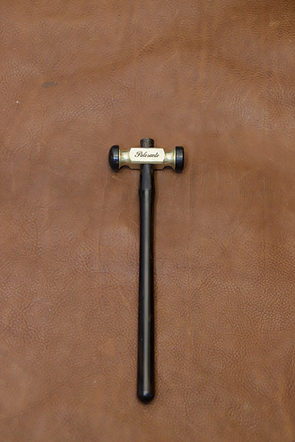 Wood tip brass hammer